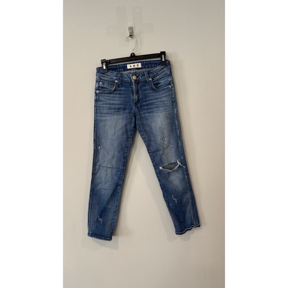 AMO Womens Jeans Size 27 Kate Spin The Bottle Distressed Medium Wash Denim 2709